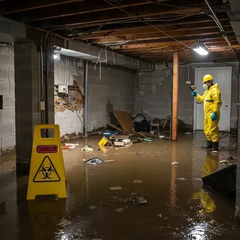 Flooded Basement Electrical Hazard in Butler, GA Property